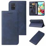 For Samsung Galaxy A71 4G Magnetic Closure Leather Phone Case(Blue)