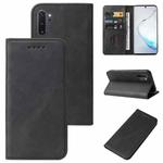 For Samsung Galaxy Note10+ Magnetic Closure Leather Phone Case(Black)