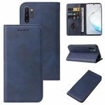 For Samsung Galaxy Note10+ Magnetic Closure Leather Phone Case(Blue)