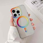 For iPhone 14 Pro Rainbow MagSafe Magnetic Phone Case(Transparent)