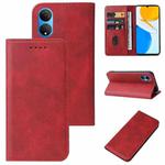 For Honor X7 Magnetic Closure Leather Phone Case(Red)