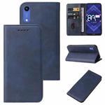 For Honor 8A Pro Magnetic Closure Leather Phone Case(Blue)