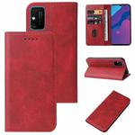 For Honor 9A Magnetic Closure Leather Phone Case(Red)