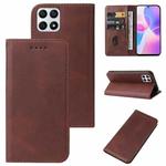 For Honor 30i Magnetic Closure Leather Phone Case(Brown)