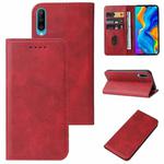 For Huawei Nova 4e Magnetic Closure Leather Phone Case(Red)