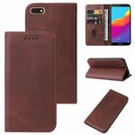 For Huawei Nova 7S Magnetic Closure Leather Phone Case(Brown)