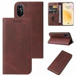 For Huawei Nova 8 Magnetic Closure Leather Phone Case(Brown)