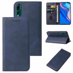 For Huawei Y9 Prime 2019 Magnetic Closure Leather Phone Case(Blue)