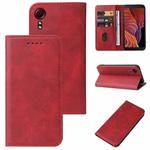 For Samsung Galaxy Xcover 5 Magnetic Closure Leather Phone Case(Red)