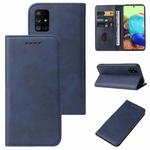 For Samsung Galaxy A71 5G Magnetic Closure Leather Phone Case(Blue)