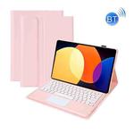 A0N4-A Detachable Sheep Pattern TPU Bluetooth Keyboard Tablet Leather Case with Touchpad For Xiaomi Pad 5 Pro 12.4(Pink)