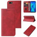 For OPPO A1k Magnetic Closure Leather Phone Case(Red)