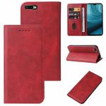 For OPPO A7n Magnetic Closure Leather Phone Case(Red)