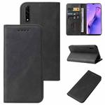 For OPPO A8 Magnetic Closure Leather Phone Case(Black)
