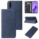 For OPPO A8 Magnetic Closure Leather Phone Case(Blue)