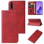 For OPPO A8 Magnetic Closure Leather Phone Case(Red)