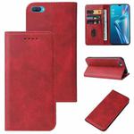 For OPPO A11k Magnetic Closure Leather Phone Case(Red)