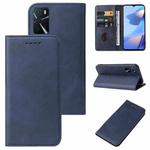 For OPPO A54s Magnetic Closure Leather Phone Case(Blue)