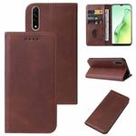 For OPPO A31 Magnetic Closure Leather Phone Case(Brown)