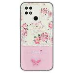 For Xiaomi Redmi 10A Bronzing Butterfly Flower TPU Phone Case(Peony)