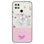 For Xiaomi Redmi 10A Bronzing Butterfly Flower TPU Phone Case(Cherry Blossoms)