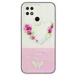 For Xiaomi Redmi 10A Bronzing Butterfly Flower TPU Phone Case(Rose Heart)