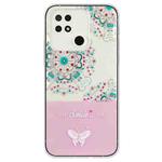 For Xiaomi Redmi 10A Bronzing Butterfly Flower TPU Phone Case(Peacock Flower)