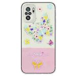 For Xiaomi Redmi Note 10 4G / Redmi Note 10S Bronzing Butterfly Flower TPU Phone Case(Colorful Butterfly)