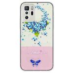 For Xiaomi Poco X3 GT Bronzing Butterfly Flower TPU Phone Case(Hydrangea)