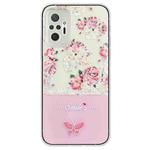 For Xiaomi Redmi Note 10 Pro Max / Note 10 Pro Bronzing Butterfly Flower TPU Phone Case(Peony)