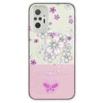 For Xiaomi Redmi Note 10 Pro Max / Note 10 Pro Bronzing Butterfly Flower TPU Phone Case(Cherry Blossoms)
