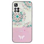 For Xiaomi Redmi Note 11T / Poco M4 Pro 5G Bronzing Butterfly Flower TPU Phone Case(Peacock Flower)