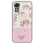 For Xiaomi Redmi Note 11 Global Bronzing Butterfly Flower TPU Phone Case(Peony)