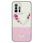 For Xiaomi Mi 11T / 11T Pro Bronzing Butterfly Flower TPU Phone Case(Rose Heart)