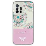 For Xiaomi Mi 11T / 11T Pro Bronzing Butterfly Flower TPU Phone Case(Peacock Flower)