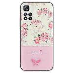 For Xiaomi Poco M4 Pro 5G Bronzing Butterfly Flower TPU Phone Case(Peony)