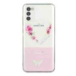For Motorola Moto G42 Bronzing Butterfly Flower TPU Phone Case(Rose Heart)