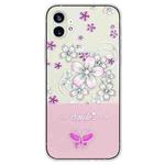 For Nothing Phone 1 Bronzing Butterfly Flower TPU Phone Case(Cherry Blossoms)