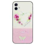 For Nothing Phone 1 Bronzing Butterfly Flower TPU Phone Case(Rose Heart)