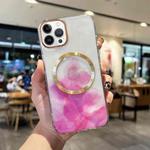 For iPhone 13 Pro Marble MagSafe Clear Phone Case (Rose Red)