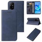 For OPPO A95 5G Magnetic Closure Leather Phone Case(Blue)