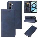 For Realme 6i India Magnetic Closure Leather Phone Case(Blue)