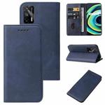 For Realme GT 5G / GT Neo2T / Q3 Pro 5G Magnetic Closure Leather Phone Case(Blue)