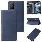 For Realme Q3 5G / V13 5G / Q3i 5G / 8 5G / Narzo 30 5G Magnetic Closure Leather Phone Case(Blue)