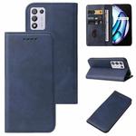 For Realme Q3t Magnetic Closure Leather Phone Case(Blue)