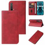 For Realme X3 SuperZoom Magnetic Closure Leather Phone Case(Red)