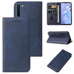 For OPPO Reno3 A JP Version Magnetic Closure Leather Phone Case(Blue)