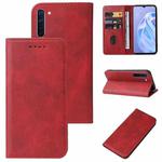 For OPPO Reno3 A JP Version Magnetic Closure Leather Phone Case(Red)