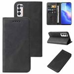 For OPPO Reno5 Pro+ Magnetic Closure Leather Phone Case(Black)
