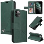 For iPhone 11 Pro Max GQUTROBE Right Angle Leather Phone Case(Green)